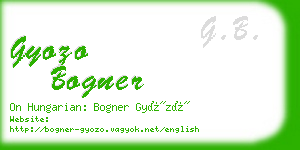 gyozo bogner business card